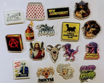Dungeon Crawler Carl Magnets | Acrylic Fridge Magnets | Nerdy Magnet Set | Gaming Decor | Geek Gift | DCC Collection (18 Designs)