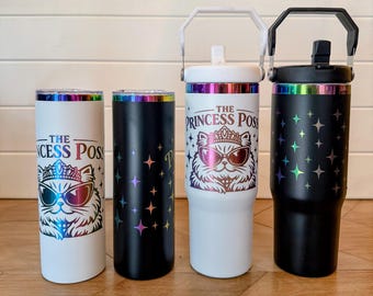 Princess Posse Tumbler | Princess Donut Dungeon Crawler Carl Merch | Rainbow Laser Engraved DCC Cup | 20oz or 30oz LitRPG Gift