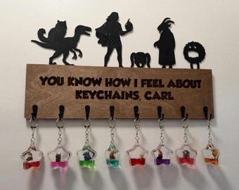 Dungeon Crawler Carl Inspired Tsunameez Keychain Display | 8 Hook Collector Rack | Princess Donut | Mongo | Samantha | Nerd Room Decor