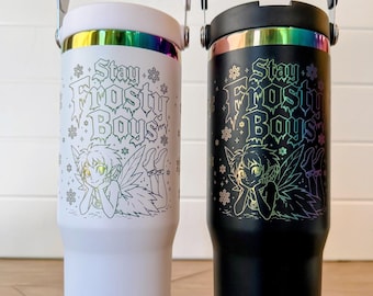 Elle McGibbons Rainbow Engraved Tumbler – Dungeon Crawler Carl Inspired | 20oz or 30oz | Black or White