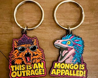 Dungeon Crawler Carl Enamel Keychain | Princess Donut This Is An Outrage | Mongo Is Appalled | LitRPG Fan Gift