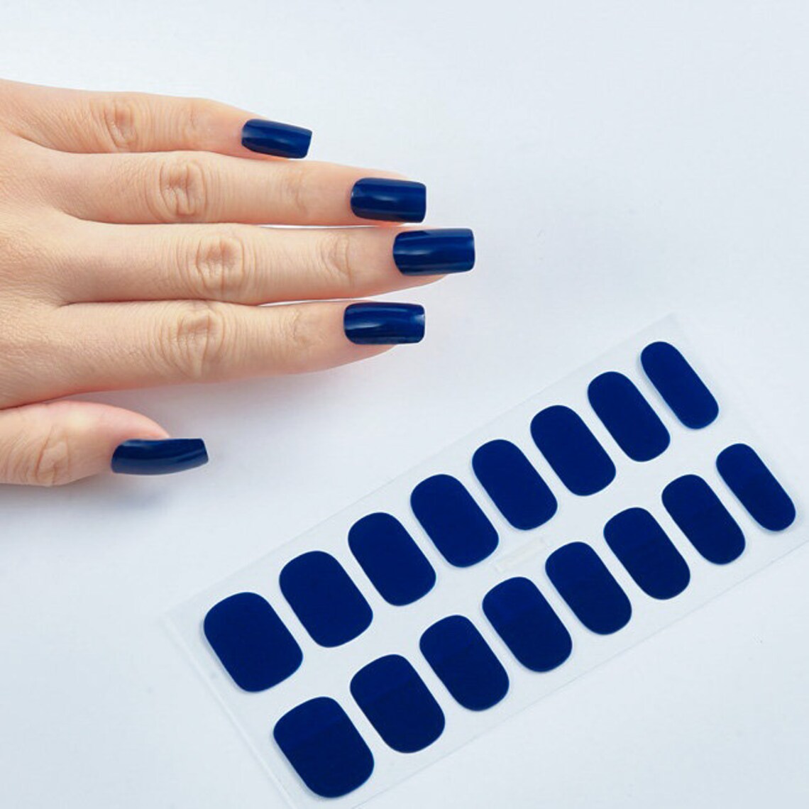 Shades of Blue Nail Sticker Wraps Spring Nail Polish Nail Etsy