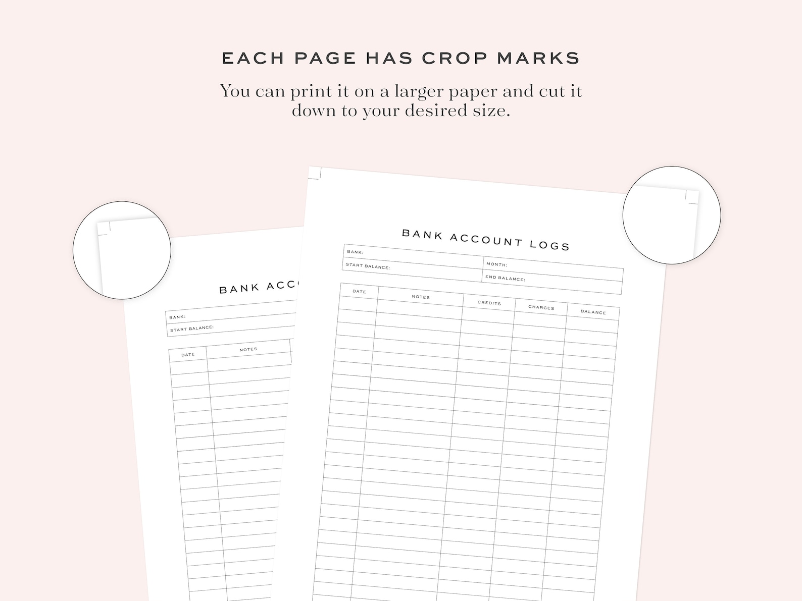 Printable Bank Account Logs Fillable Bank Balance Sheet Bank - Etsy