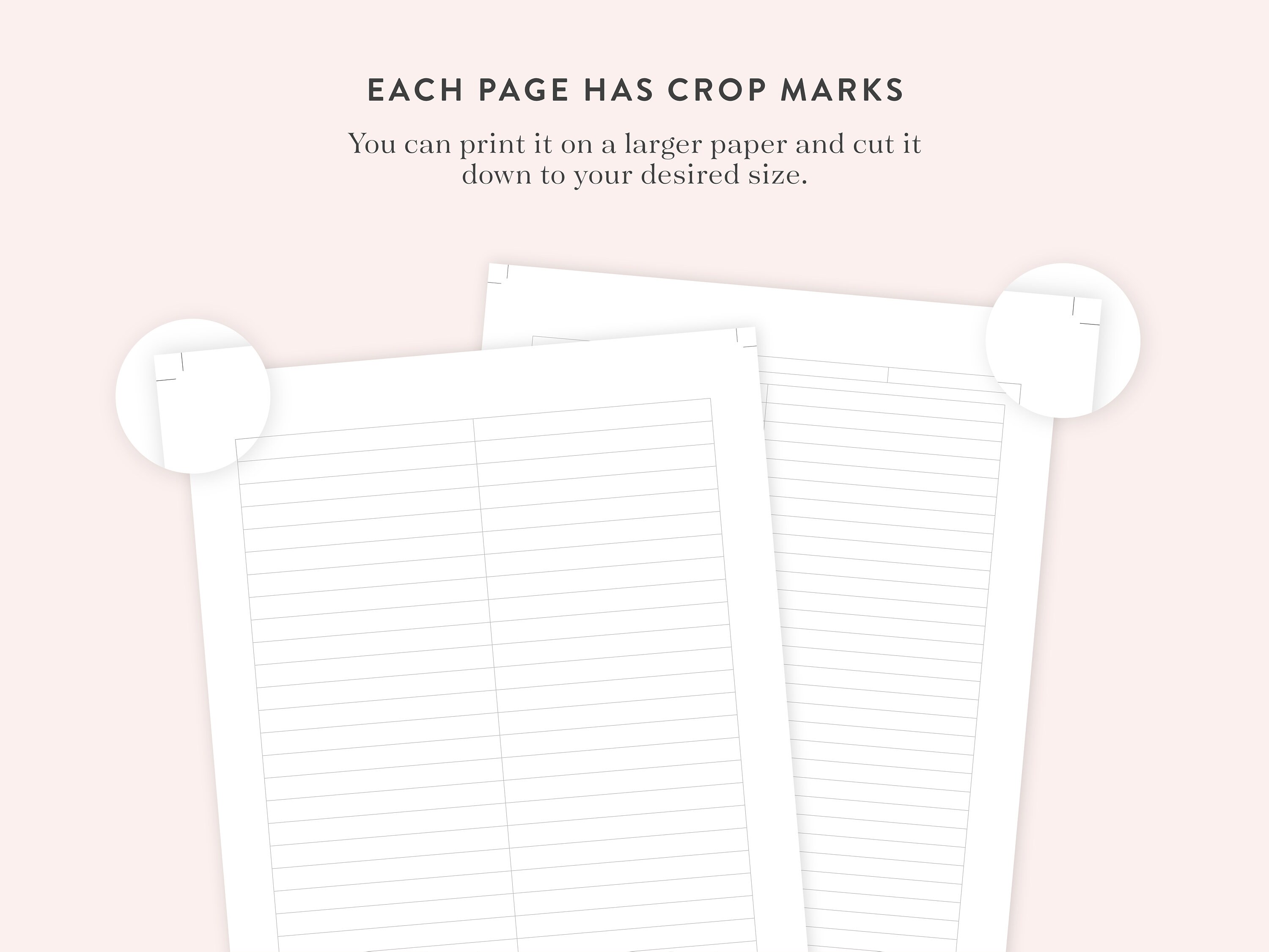Printable Lined Paper PDF, Ruled Paper, Lined Sheets, College Student ...