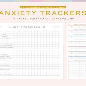 Printable Anxiety Trackers Monthly Anxiety Relief Worksheet Symptom Printable Anxiety Trackers Monthly Anxiety Relief Worksheet Symptom