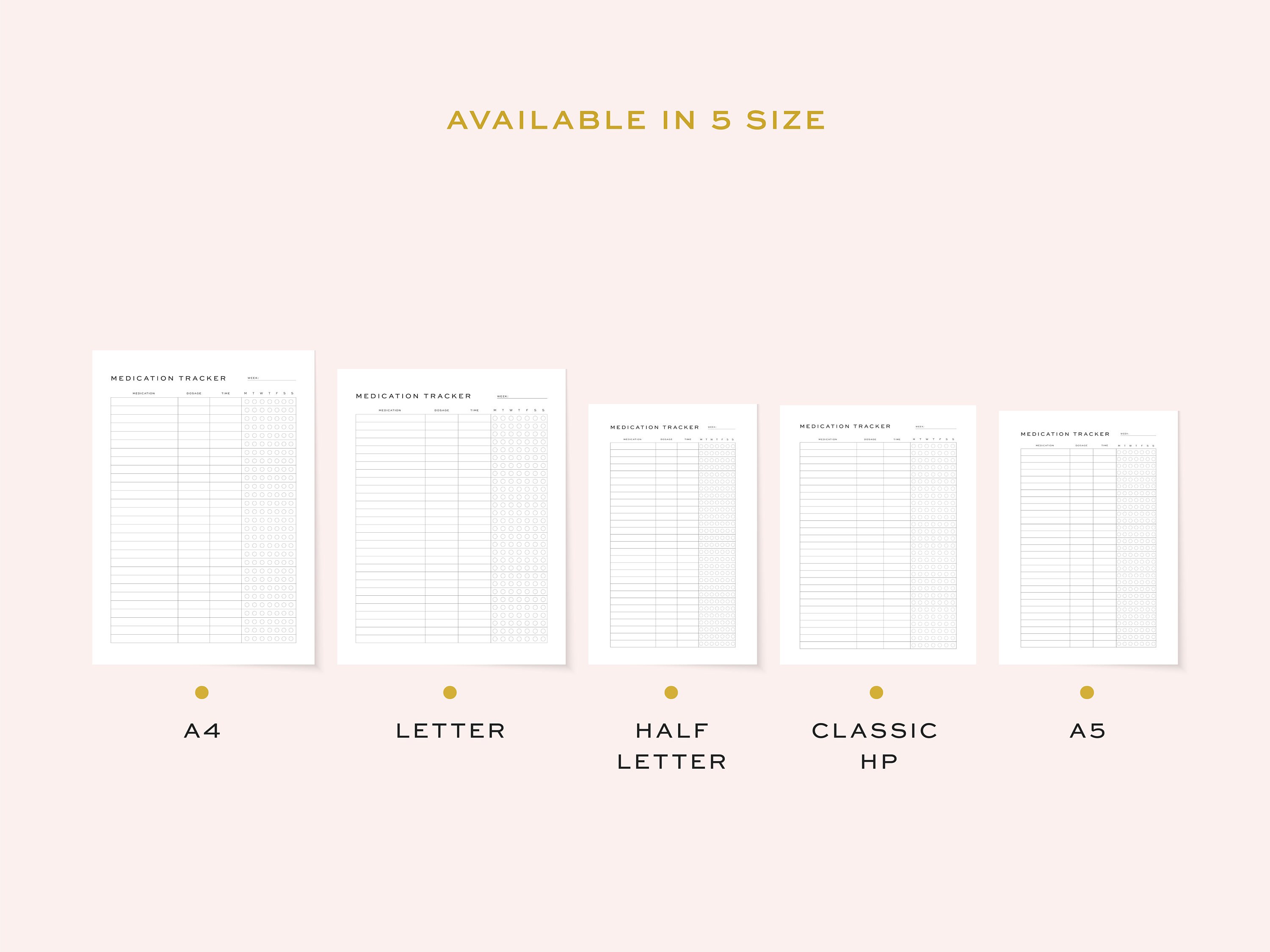 Printable Medication Tracker Fillable Weekly and Monthly - Etsy