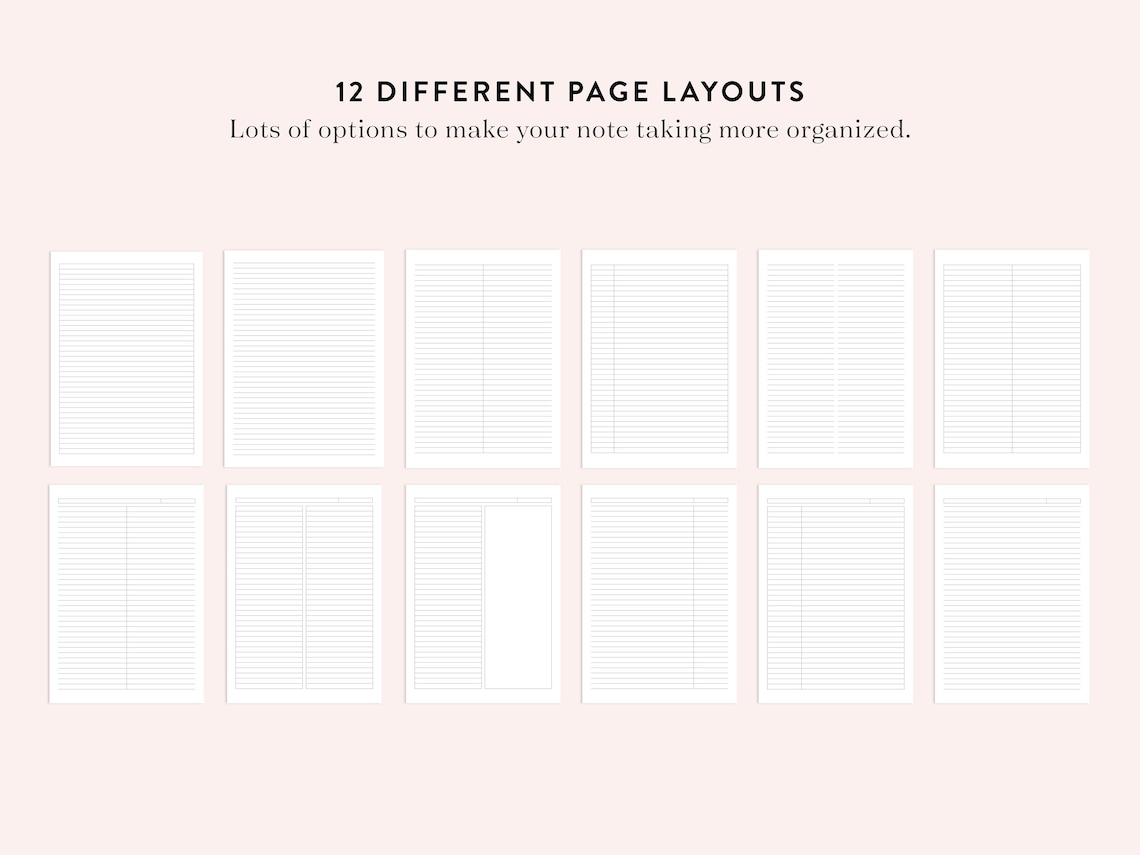 Printable Lined Paper PDF, Ruled Paper, Lined Sheets, College Student ...