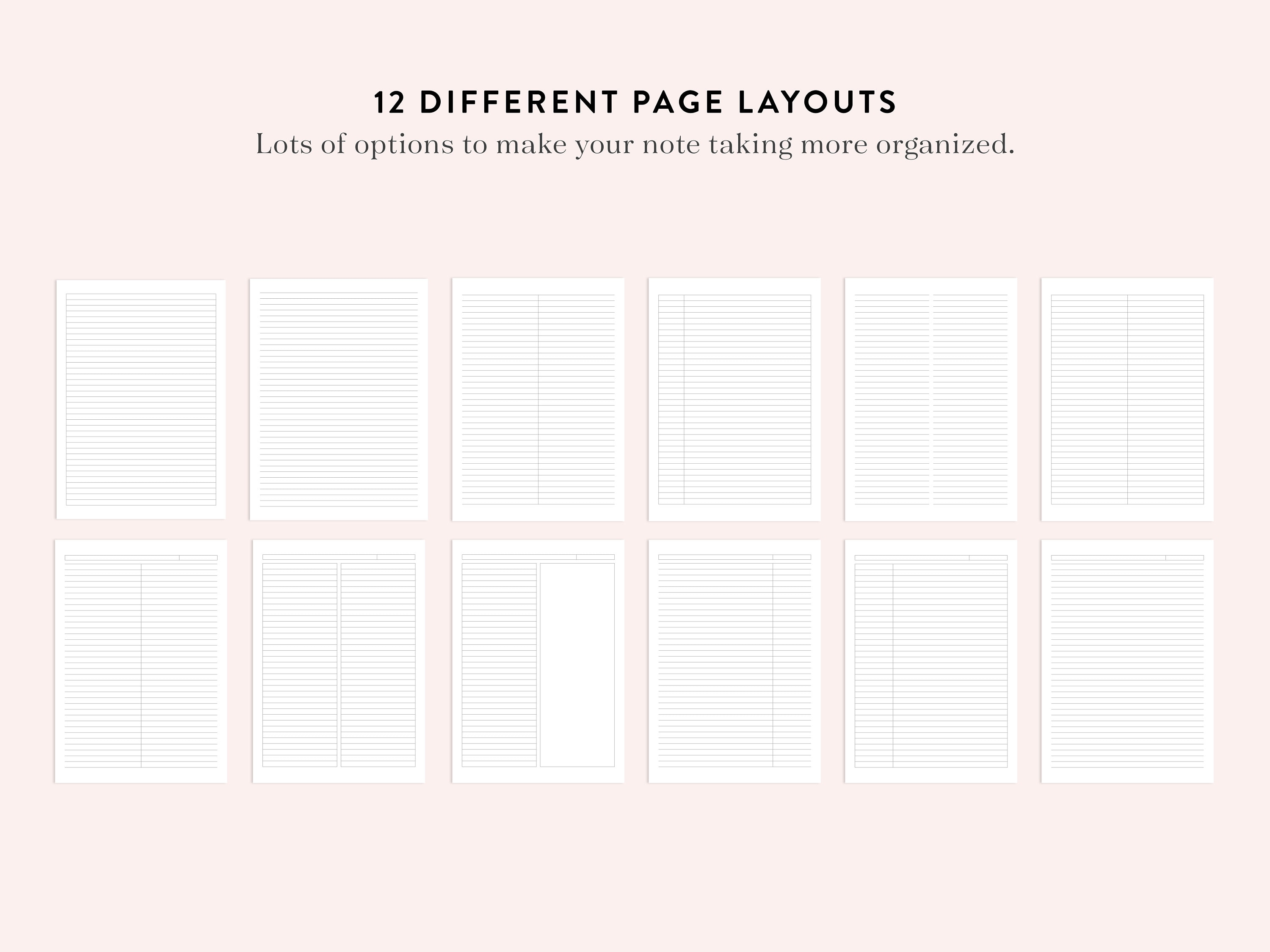 Printable Lined Paper PDF Ruled Paper Lined Sheets College - Etsy