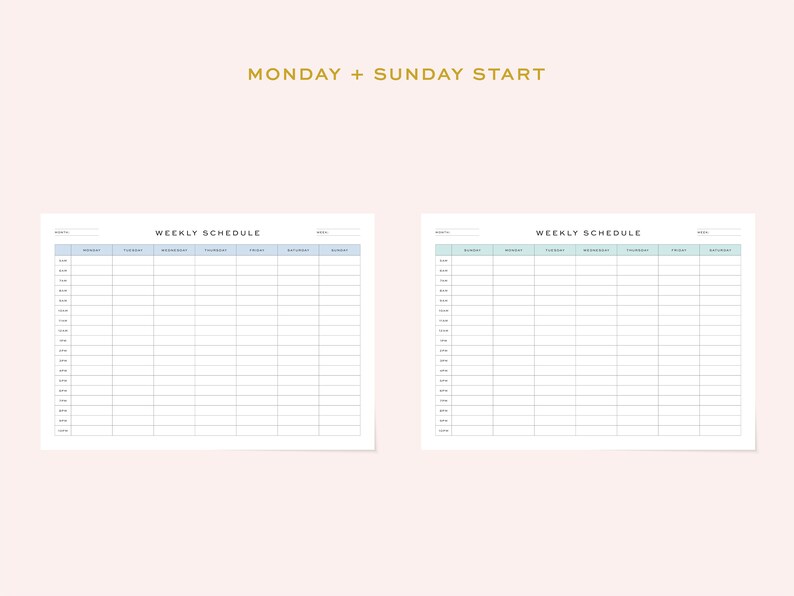 Printable Weekly Schedule, Fillable 5 AM 10 PM Personal Weekly Schedule ...