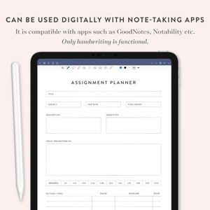 Printable Assignment Planner, Homework Tracker, College Organizer (Digital Download) image 6