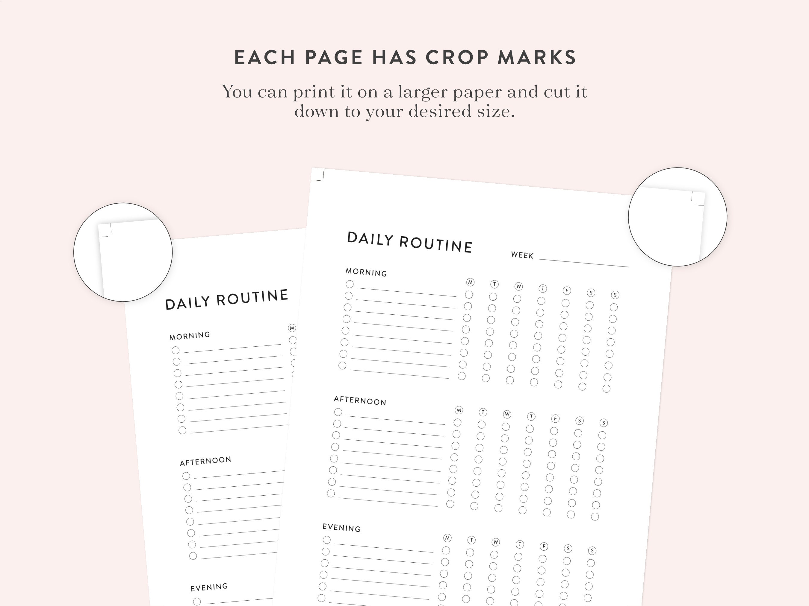 Printable Daily Routine Tracker, Fillable Daily Planner, Routine ...