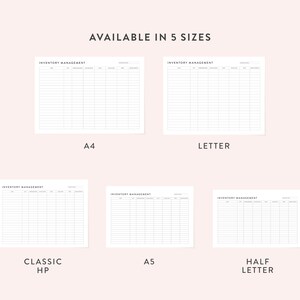 Printable Inventory Management Template Small Business - Etsy