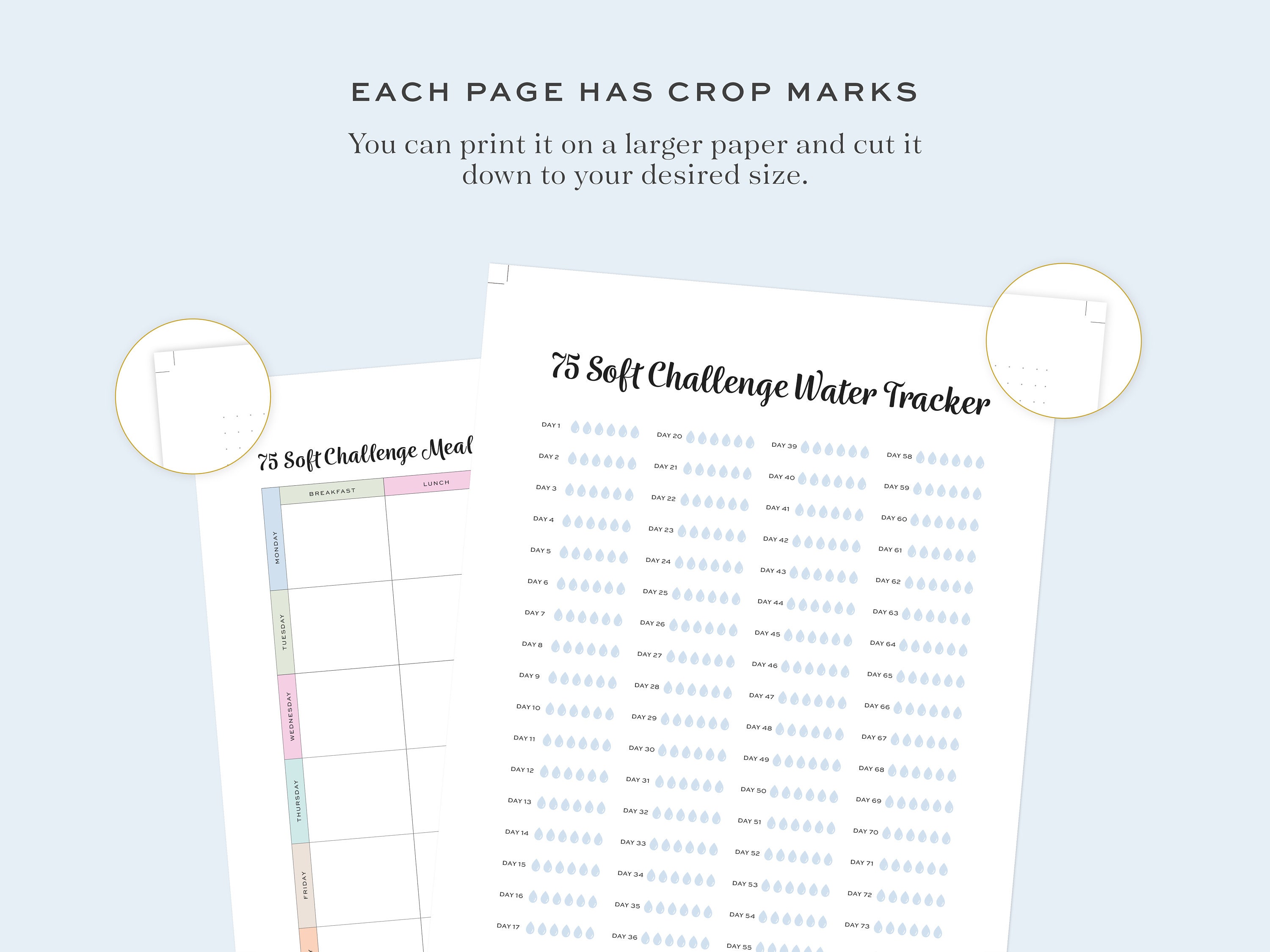 Printable 75 Soft Challenge Tracker, Rainbow Journal (5 Sizes) (digital ...