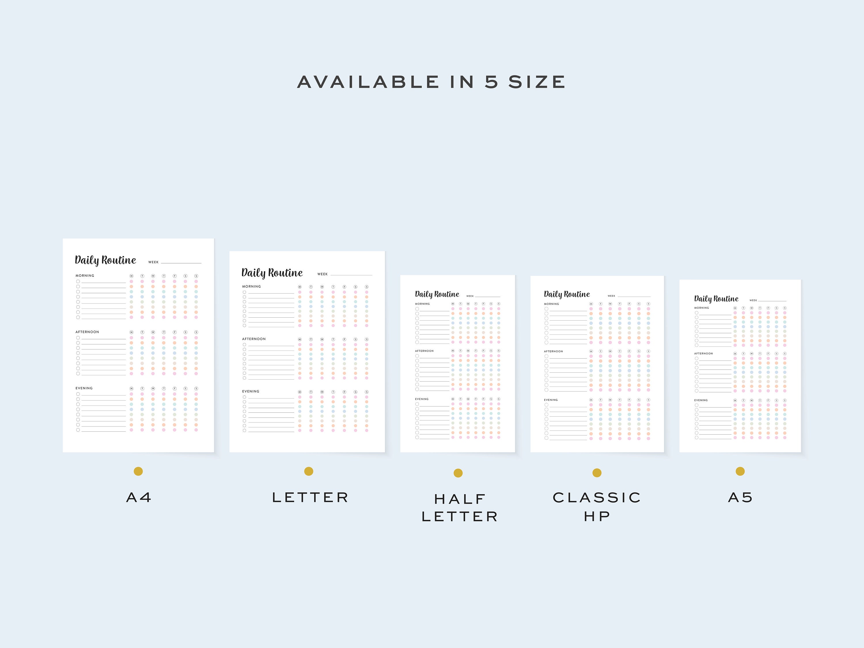 Printable Daily Routine Tracker Fillable Daily Planner - Etsy UK