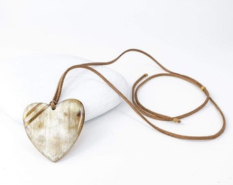 New Engravable Open Your Heart Necklace - Natural