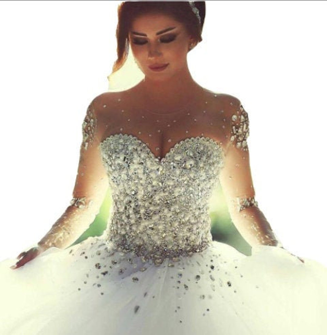 rhinestone wedding dress