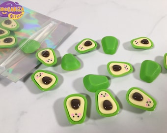 Kawaii Avocado Miniatur Flach zurück Harz Cabochon Simulation Obst Flach zurück Cabochons Verzierungen für Schrott Buchung DIY