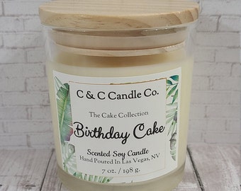 Bougie de gâteau d’anniversaire | Bougie parfumée de | Main versée | Grand cadeau | Bougie faite main de cire de soja