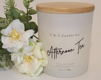Afternoon Tea Scented Candle | Soy Candle | Long Lasting | Strong Scented | Soy Wax Candle