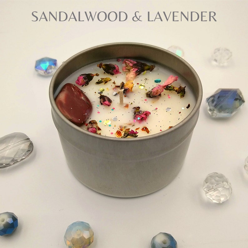 Gem and Herb Infused Aromatherapy Intention Candle