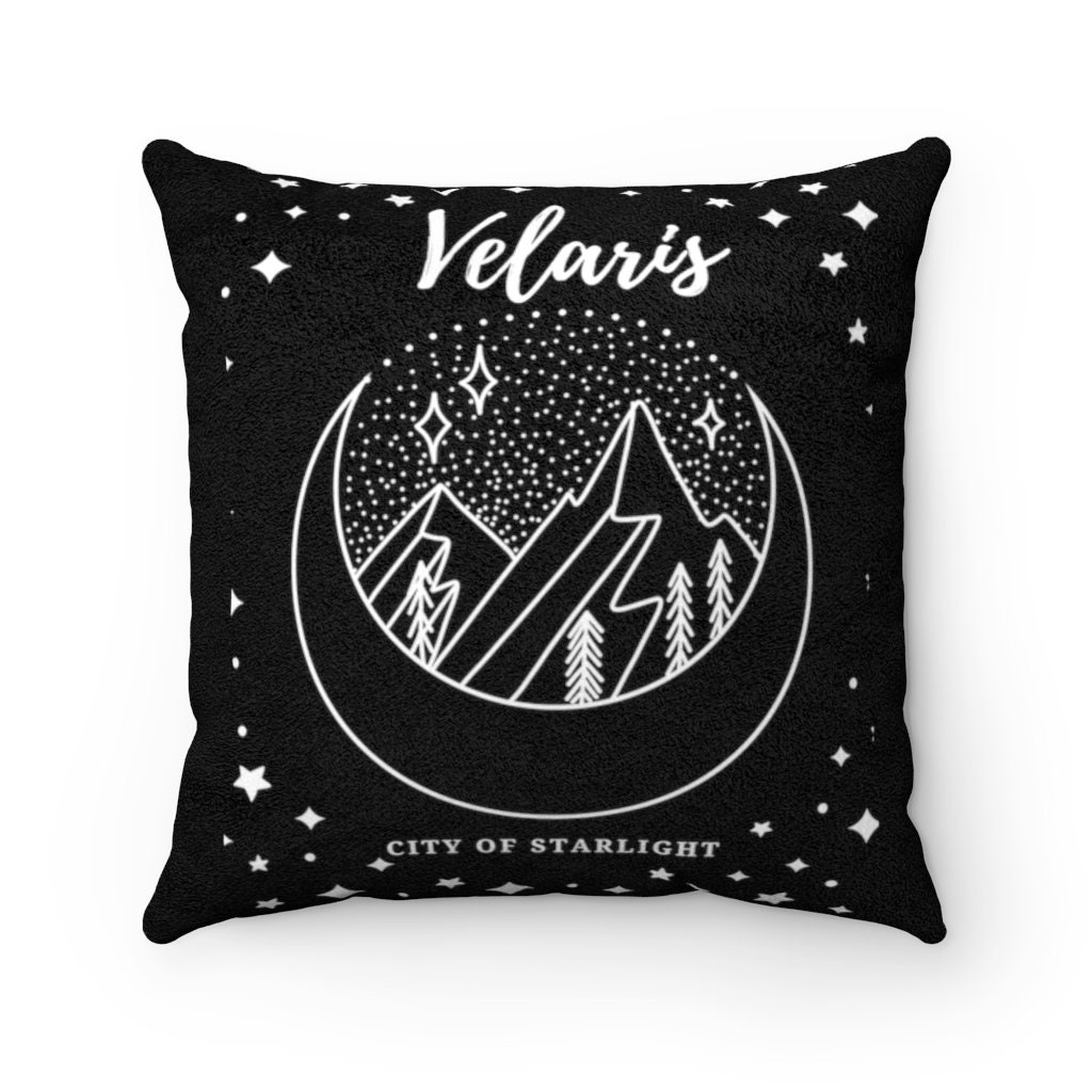 Velaris City of Starlight ACOTAR Sarah J Maas Faux Suede Square Pillow