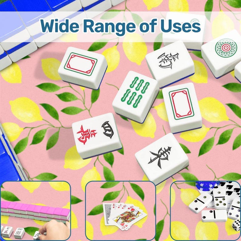 Lemon Mahjong Mat, Pastel Mahjong Gift Mat, Summer Citrus Game Mat ...