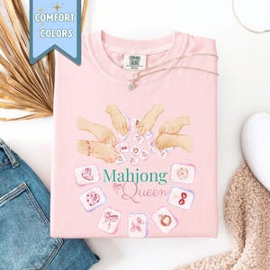 Comfort Colors® Mahjong Shirt, Mahjong Tile tee, Mahjong Accessories, Mahjong Player Gift, Mahjong Girlie, Mahj Tournament Tee, Mahjong Gift