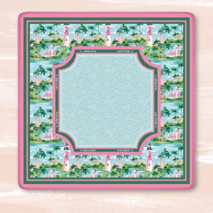 Chinoiserie Mahjong Mat, Colorful Mahjong Gift Mat, Pink Game Mat, American Mahjong Accessories, Mahj Table Mat, Mahjong Tile Mat