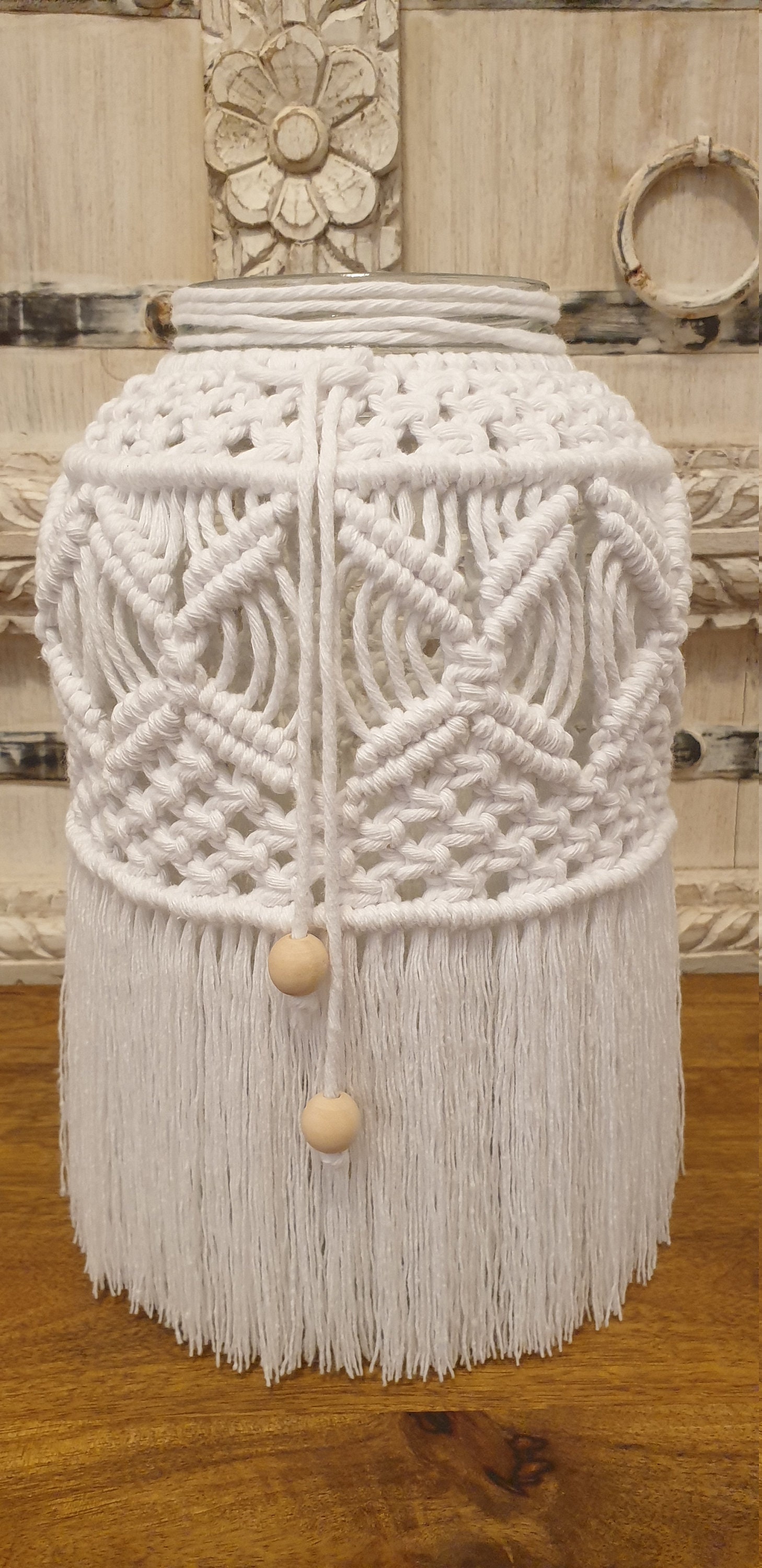 Macrame jar covermacrame candle holder macrame lantern Etsy