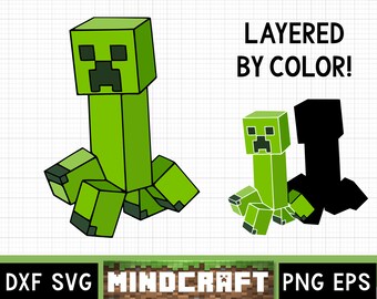 Download Minecraft Creeper Svg Etsy PSD Mockup Templates