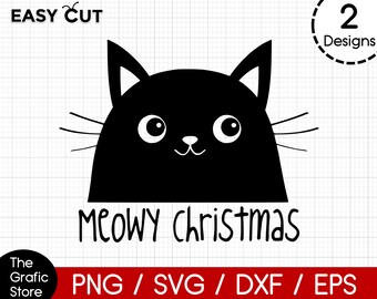 Download Christmas Cat Svg Etsy 3D SVG Files Ideas | SVG, Paper Crafts, SVG File