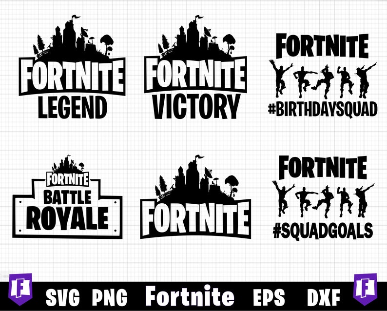 Download Fortnight SVG Bundle Logo Battle Royale Birthday Squad | Etsy