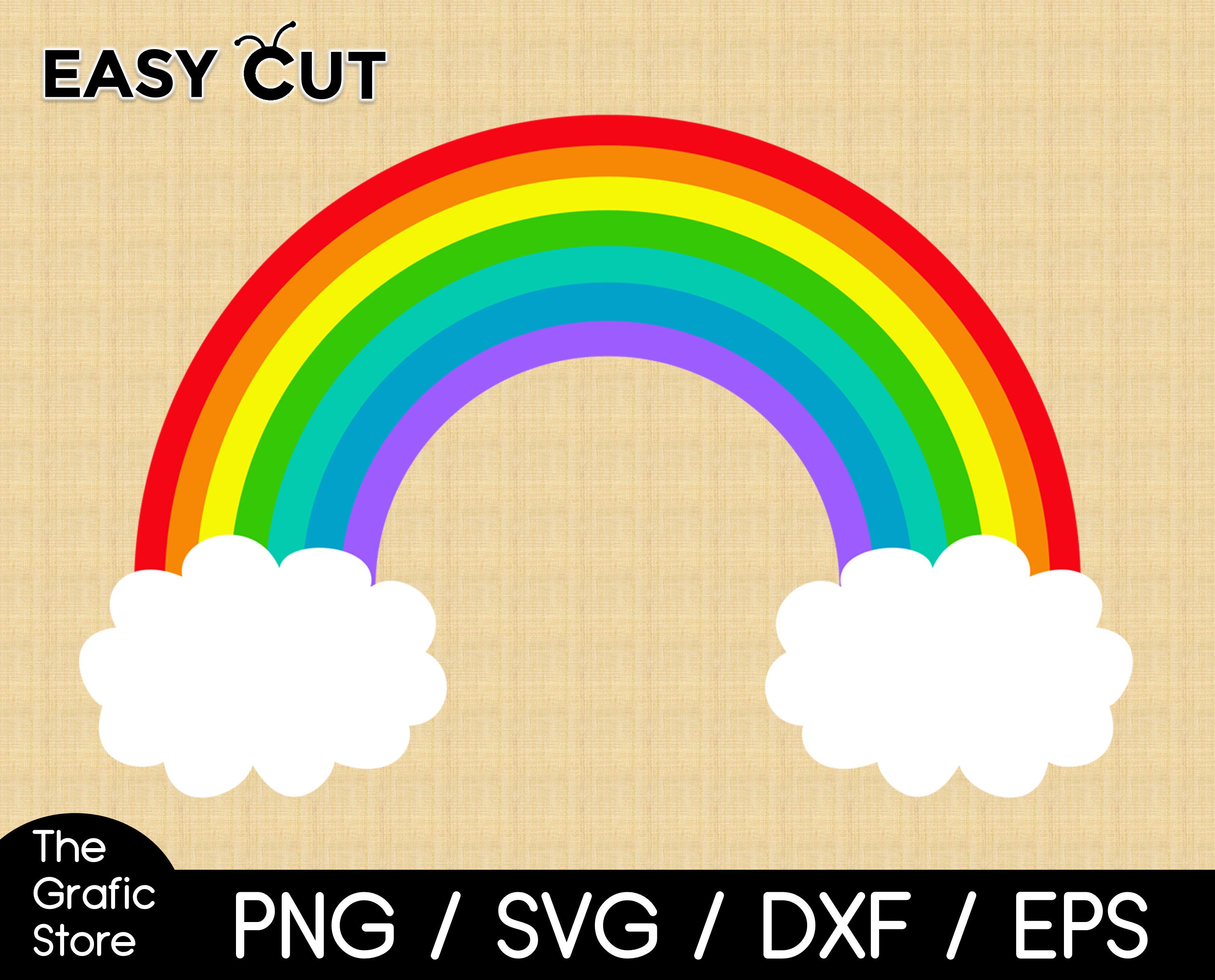 Easy Cut Rainbow SVG Rainbow PNG Cricut Cut Files Etsy