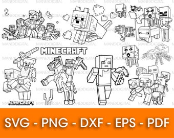 Download Minecraft Coloring Etsy