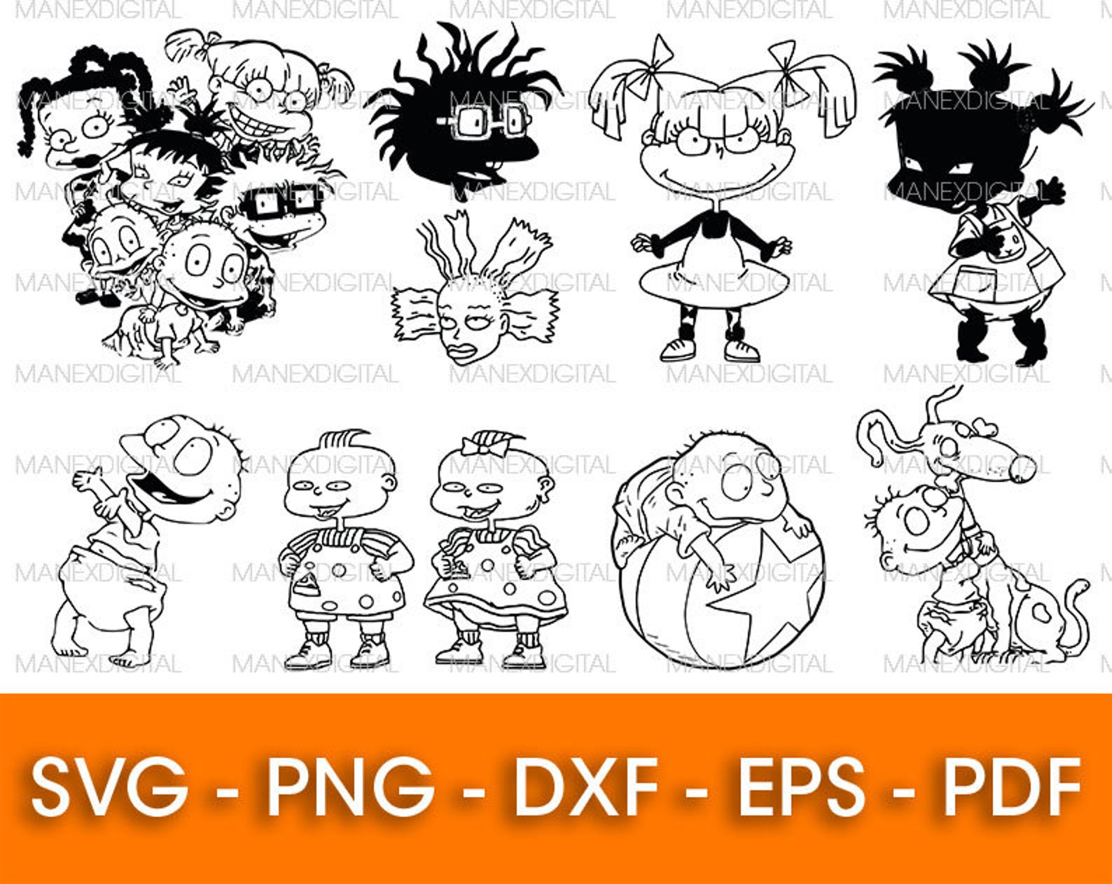 Download Rugrats Bundle SVG Vector rugrats svg cutfile ready to | Etsy