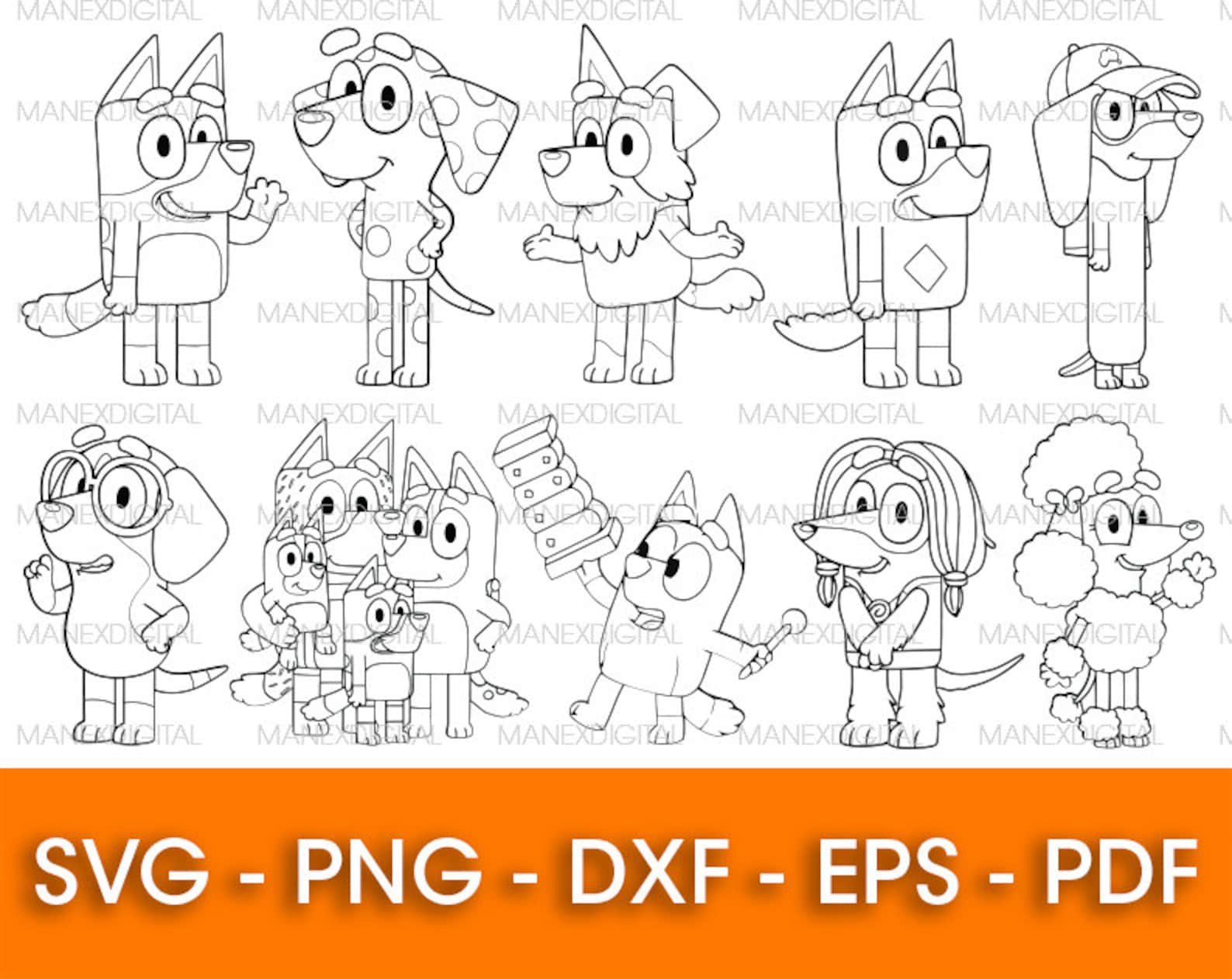 Bluey Coloring Page Svg Vector Bluey Svg Cutfile Ready To D84 Bluey Coloring Page Svg Vector Bluey Svg Cutfile Ready To D84