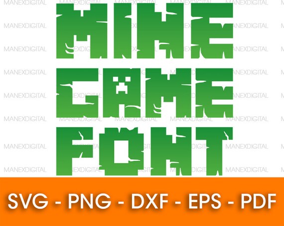 Minecraft Game Font SVG Vektor Minecraft Schrift SVG | Etsy