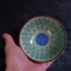 Green celadon dish, ming porcelain.