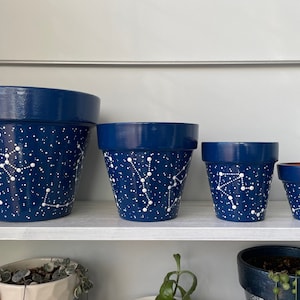 Constellation Pot in Navy Blue