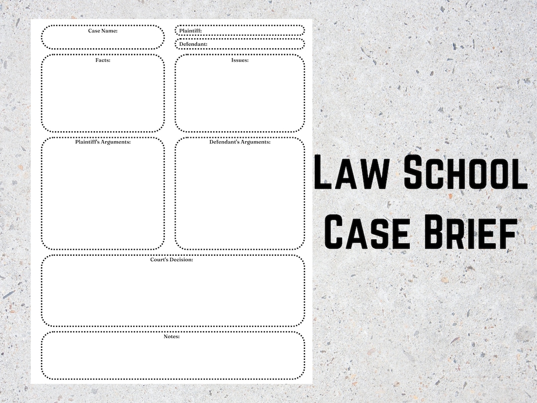Law School Case Brief Legal Case Brief Bundle for Law Students Law