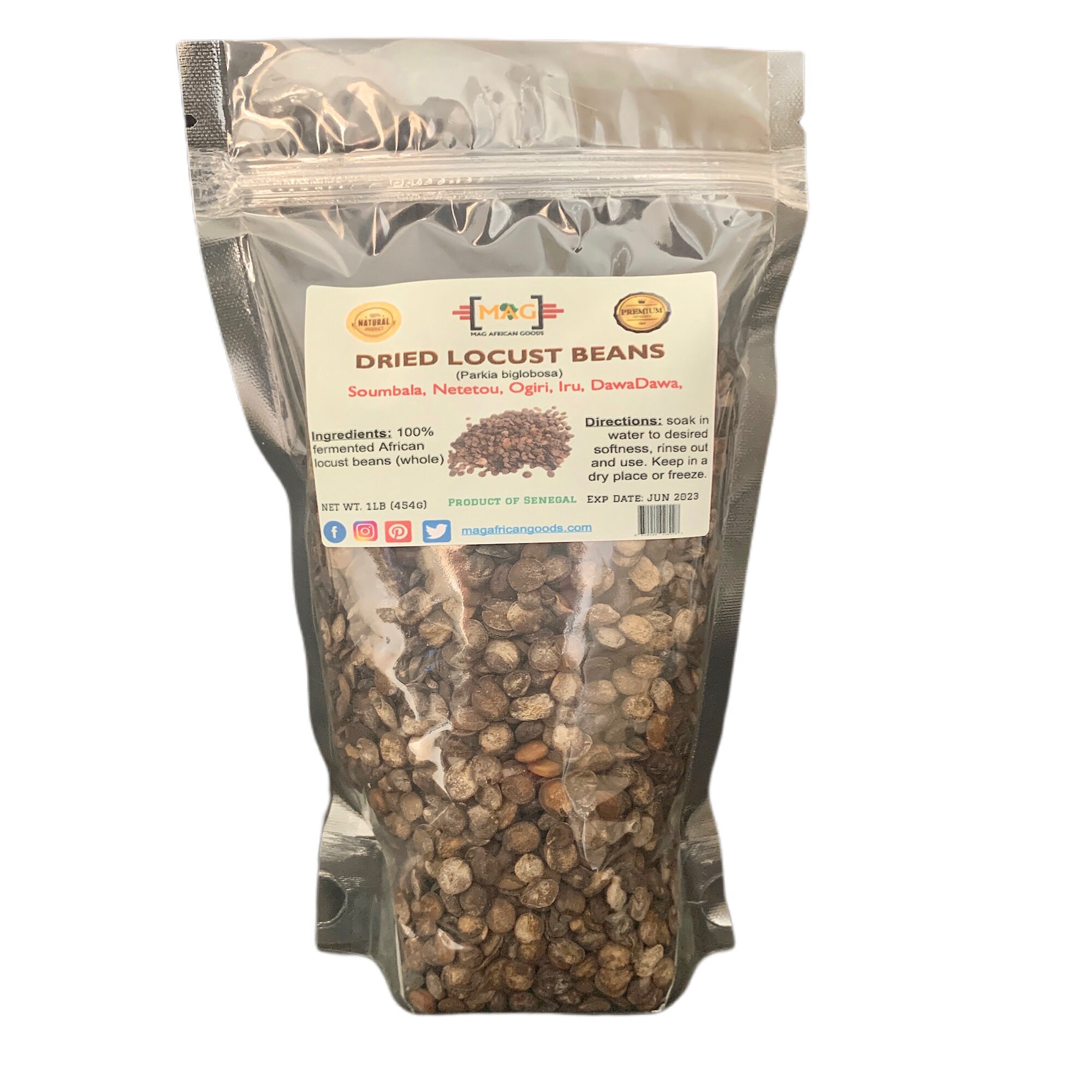 Dried Locust Beans whole Also Called Soumbala, Netetou, Ogiri, Iru