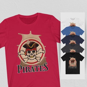 Pirates Shirt - Jolly Roger - Skull and Bone - Shirt for Adults