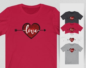 Heart Love Shirt - Valentine's Shirt for Adults