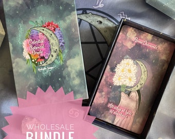 Oráculo botánico celestial, 60 tarjetas, EN STOCK, paquete al por mayor