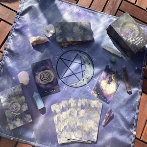 Tarot cloth 20X20 The Deck of Celestials matching tarot/altar cloth
