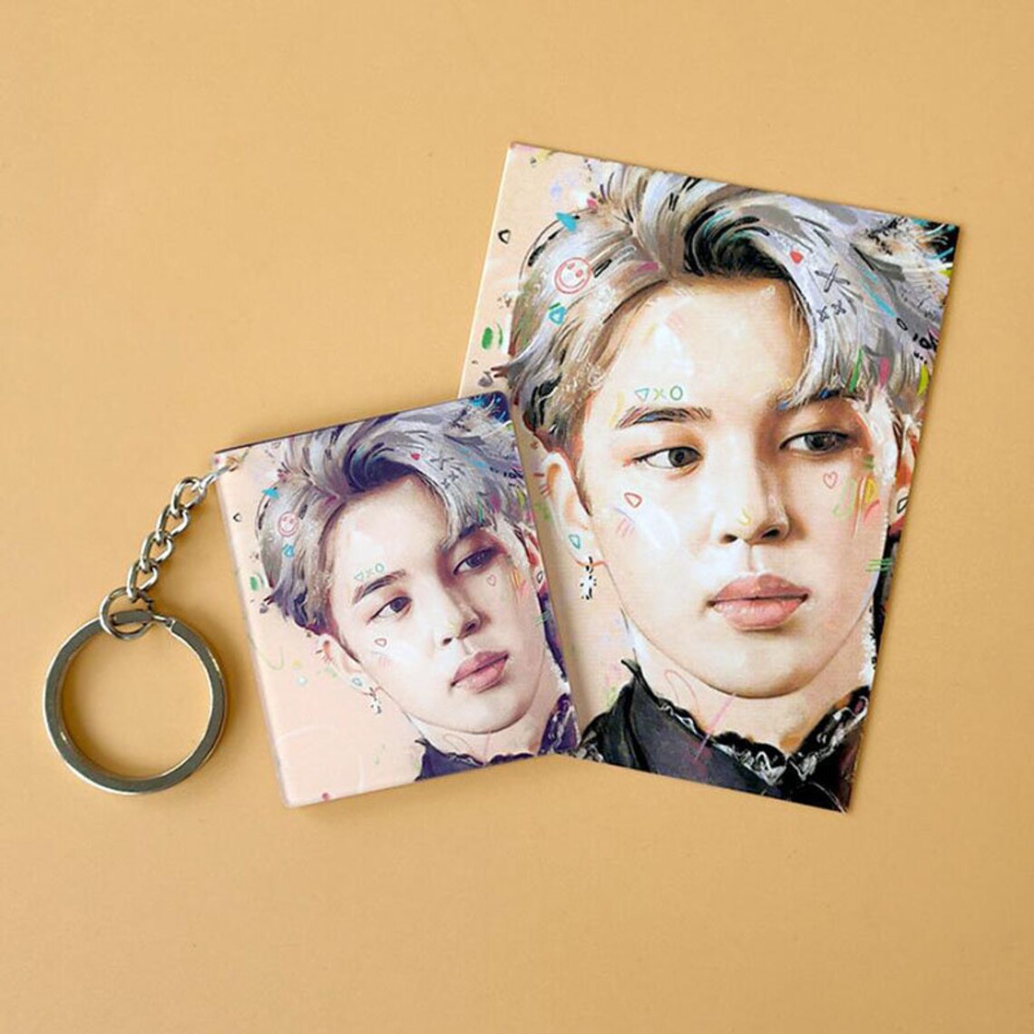 Kpop Bts Keychain card Etsy