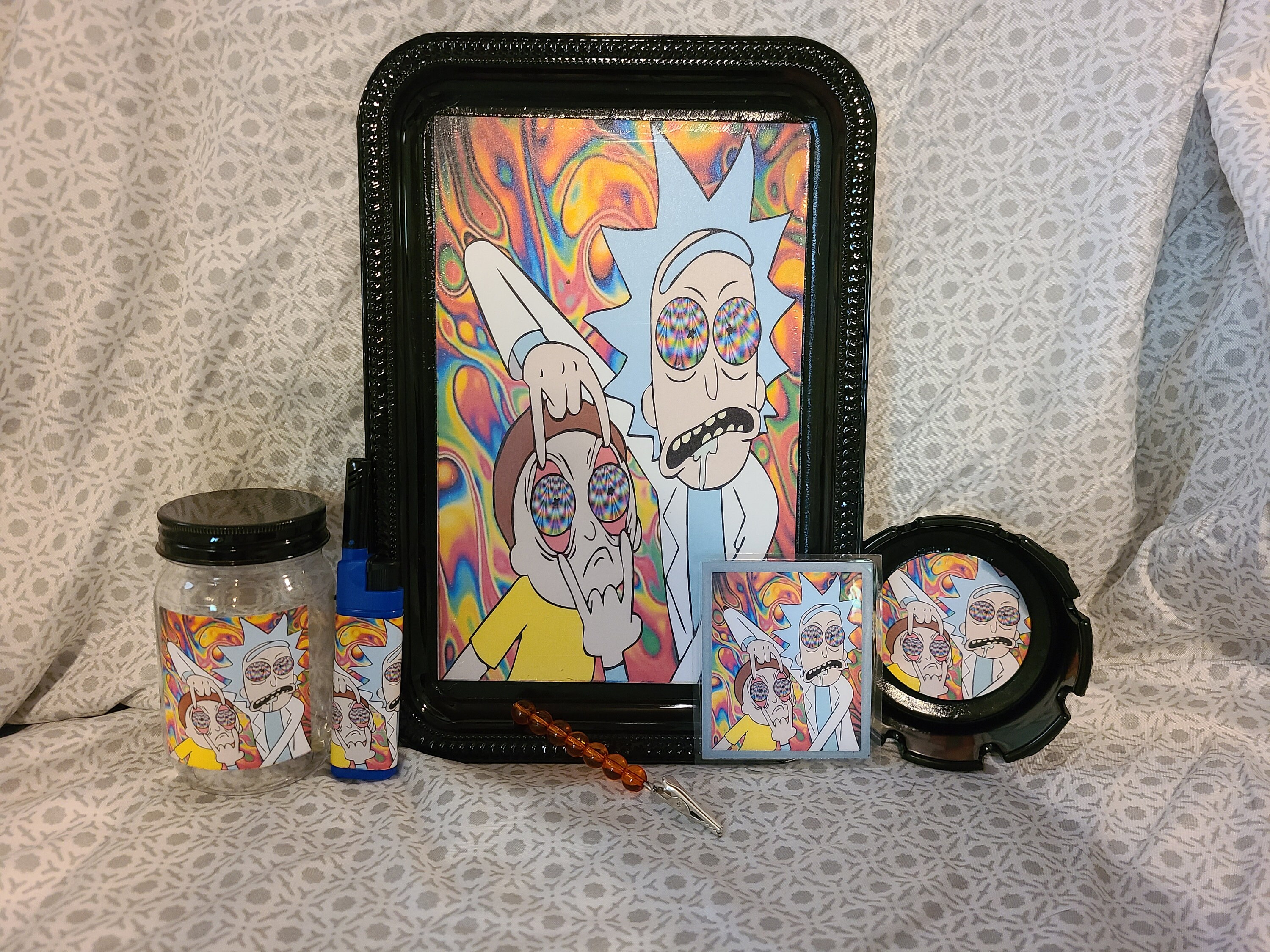 Rick & Morty Rolling Tray Set Etsy