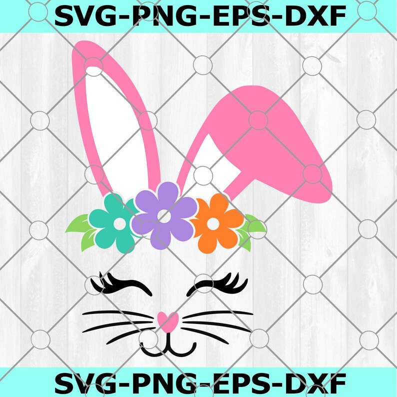 Download Bunny Svg Easter Svg Cute Bunny Face Svg Dxf Eps Girl | Etsy