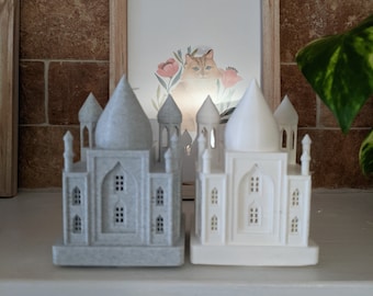 Taj Mahal Tealight Holder, Indian Architecture Lantern, 3D Printed Table Lamp, Romantic Home Decor, World Landmark Gift, Taj Mahal Replica