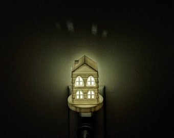 Whimsical House Nightlight, Kids Room Decor, Cute Nursery Lamp, 3D Printed Fairy Cottage, Toddler Room Light, Children's Playroom Gift